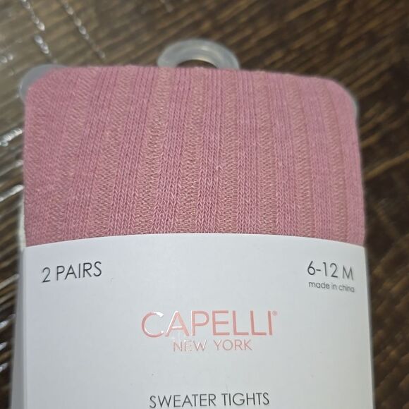 Capelli New York Sweater Tights 2-Pairs 6-12 Months - Picture 8 of 8